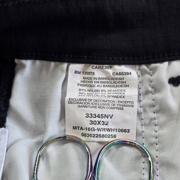 Wrangler All Terrain Pants Mens 30x32 Black Rip Stop No Fly Zone Tech Utility - Picture 10 of 16